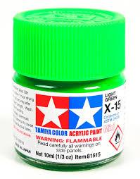 Краска TAMIYA X-15 GLOSS LIGHT GREEN