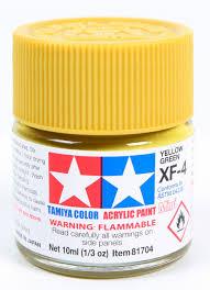 Краска Tamiya XF-4 US Interior Yellow Green