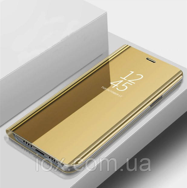Дзеркальний чохол-книжка з функцією підставки для Samsung S8+ G955 Золотий