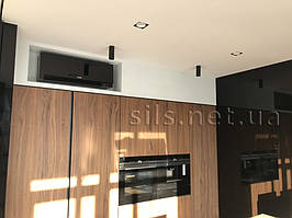 Элегантный дизайн внутреннего блока митсубиси электрик: чёрное зеркало