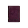 Шкіряна обкладинка-органайзер для ID паспорта та інших документів фіолетового кольору