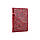 Кожаная дизайнерская обложка-органайзер для ID паспорта и других документов красного цвета, коллекция "Buta Art", фото 3