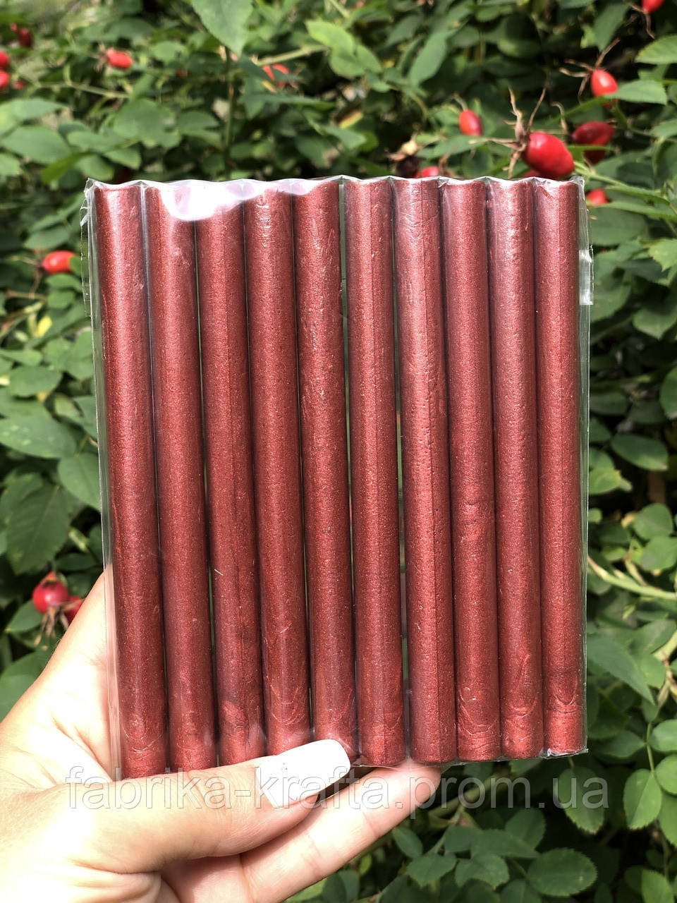 Сургуч в стержнях для термоклеевого пистолета, вишня с шиммером, цена ...