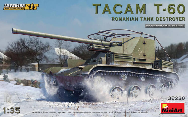 “Tacam” T-60 РУМЫНСКАЯ САУ. Набір з Інтер'єром. 1/35 MINIART 35230, фото 1