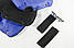 Муфта рукавички роздільні, на коляску / санки, універсальна, для рук, чорний фліс (колір - волошковий), фото 4