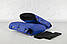 Муфта рукавички роздільні, на коляску / санки, облягаючі, для рук, чорний фліс (колір - волошковий), фото 3