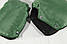 Муфта рукавички роздільні, на коляску / санки, універсальна, для рук, чорний фліс (колір - зелений), фото 4