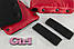 Муфта рукавички роздільні, на коляску / санки, облягаючі, для рук, чорний фліс (колір - червоний), фото 4