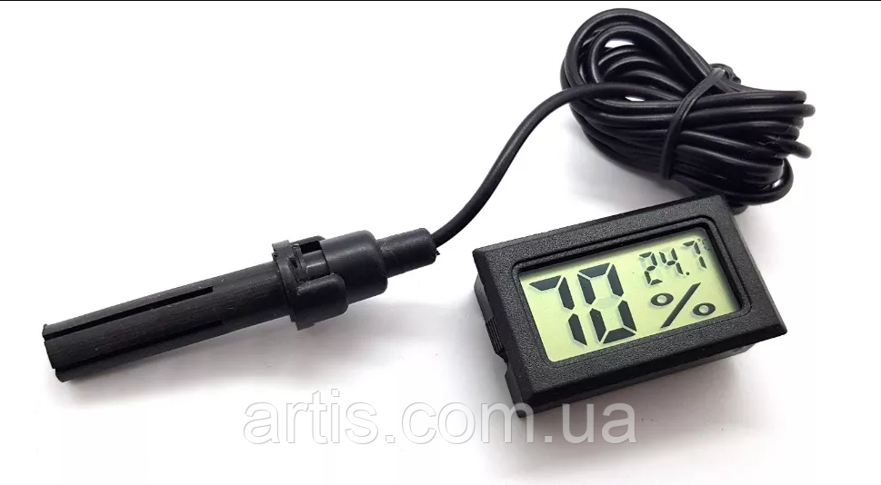 Цифровий термометр гігрометр із виносним датчиком FY-12 1.5 м/інкубатор