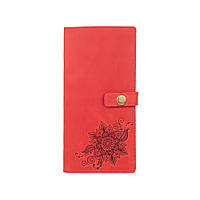 Дизайнерський шкіряний тревел-кейс з червоною матової шкіри, колекція "Mehendi Classic", фото 1
