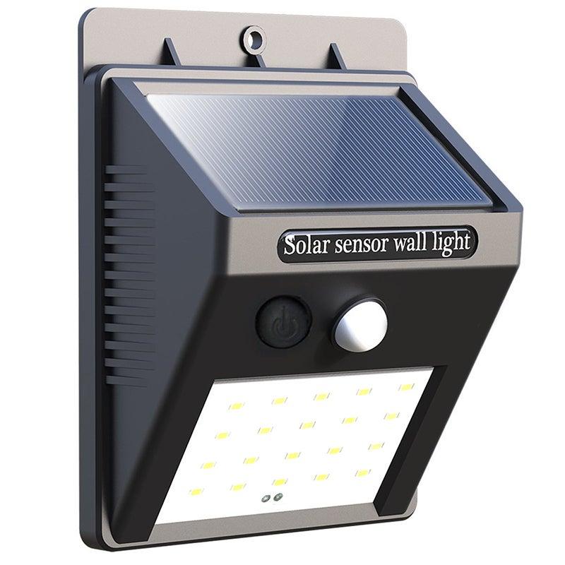 Вуличний ліхтар на сонячній батареї + датчик освітлення + датчик руху 609-20