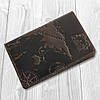 Красиве портмоне з натуральної шкіри коричневого кольору, колекція "7 wonders of the world"