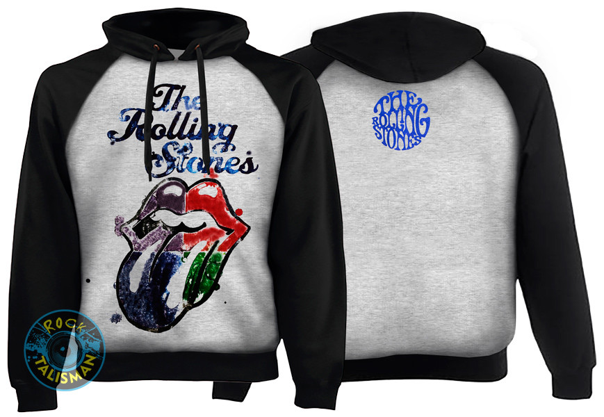 Толстовка реглан ROLLING STONES світло-сіра
