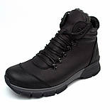 Зимові матові шкіряні тактичні черевики на хутрі чоловіче взуття Rosso Avangard Lomer 2 Black Matte Leather, фото 3