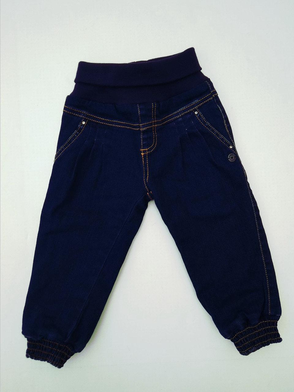 Модні дитячі джинси для дівчинки з гумкою 0-2 BRUMS Італія 143BEBF004/F Синій весняна осіня