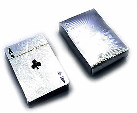 Карти гральні пластикові "срібло" (9х6х2 см)