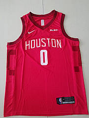 Вишивка чоловіча майка Nike Westbrook No0 (Вестбрук) команда Houston Rockets