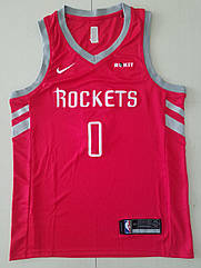 Вишивка чоловіча майка Nike Westbrook No0 (Вестбрук) команда Houston Rockets