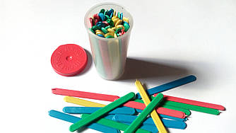 Рахункові палички 50 шт. в пластиковій баночці