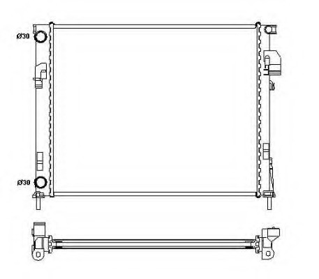 Радіатор двигуна на Renault Trafic 2001-> 1.9 dCi (+AC) — NRF (Данія) - NRF58332, фото 1
