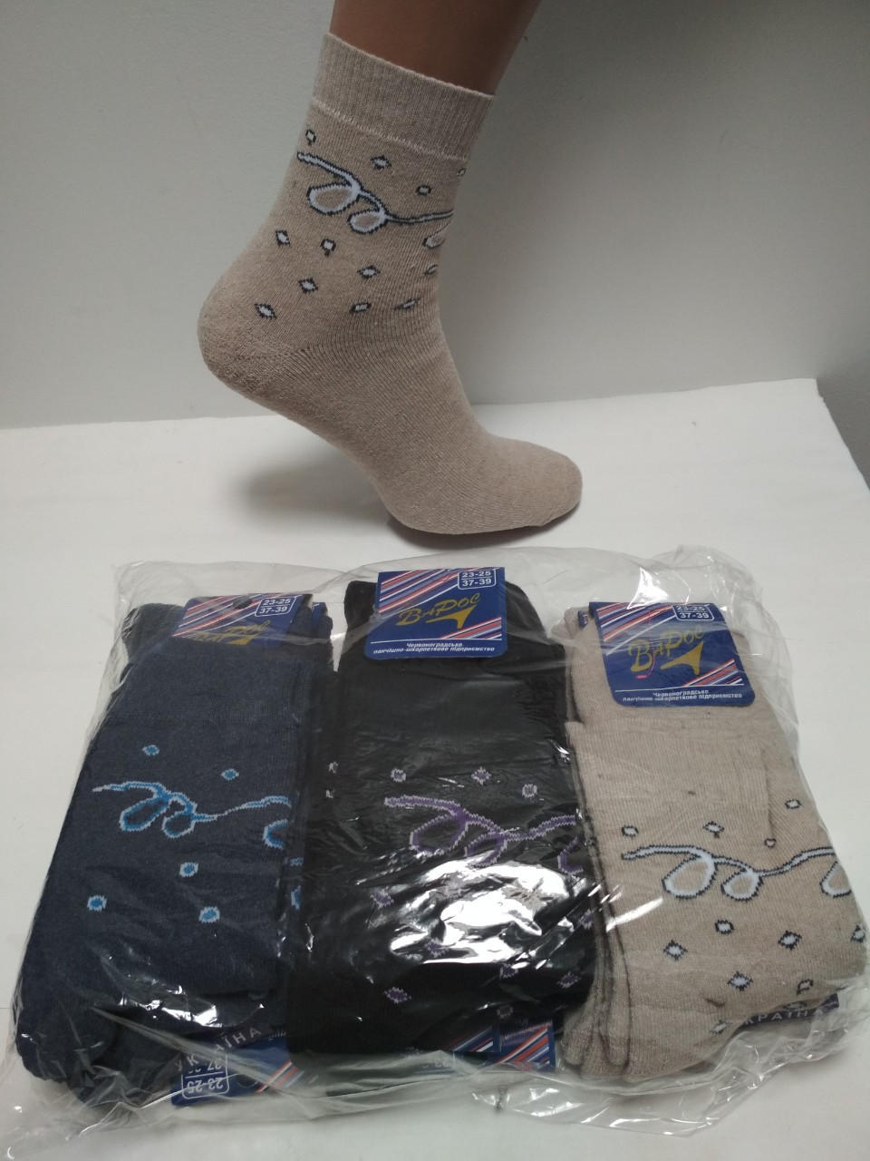 Шкарпетки жіночі повна махра "Snowday" 23-25 р. (Зимові) Варос