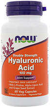 Гіалуронова кислота NOW Foods Hyaluronic Acid 100 mg 60 caps