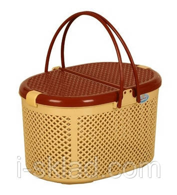 Кошик для пікніка PlastArt Oval 22 л SP-110 Металлик