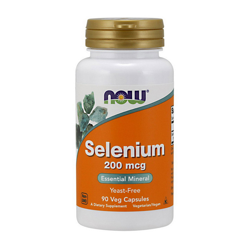 Харчова добавка NOW Foods Selenium 200 mcg 90 VCaps