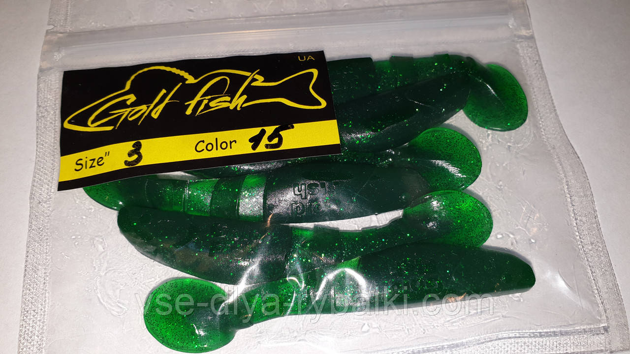 Силікон Predator 3" сьедобный "Gold fish" color 15, фото 1
