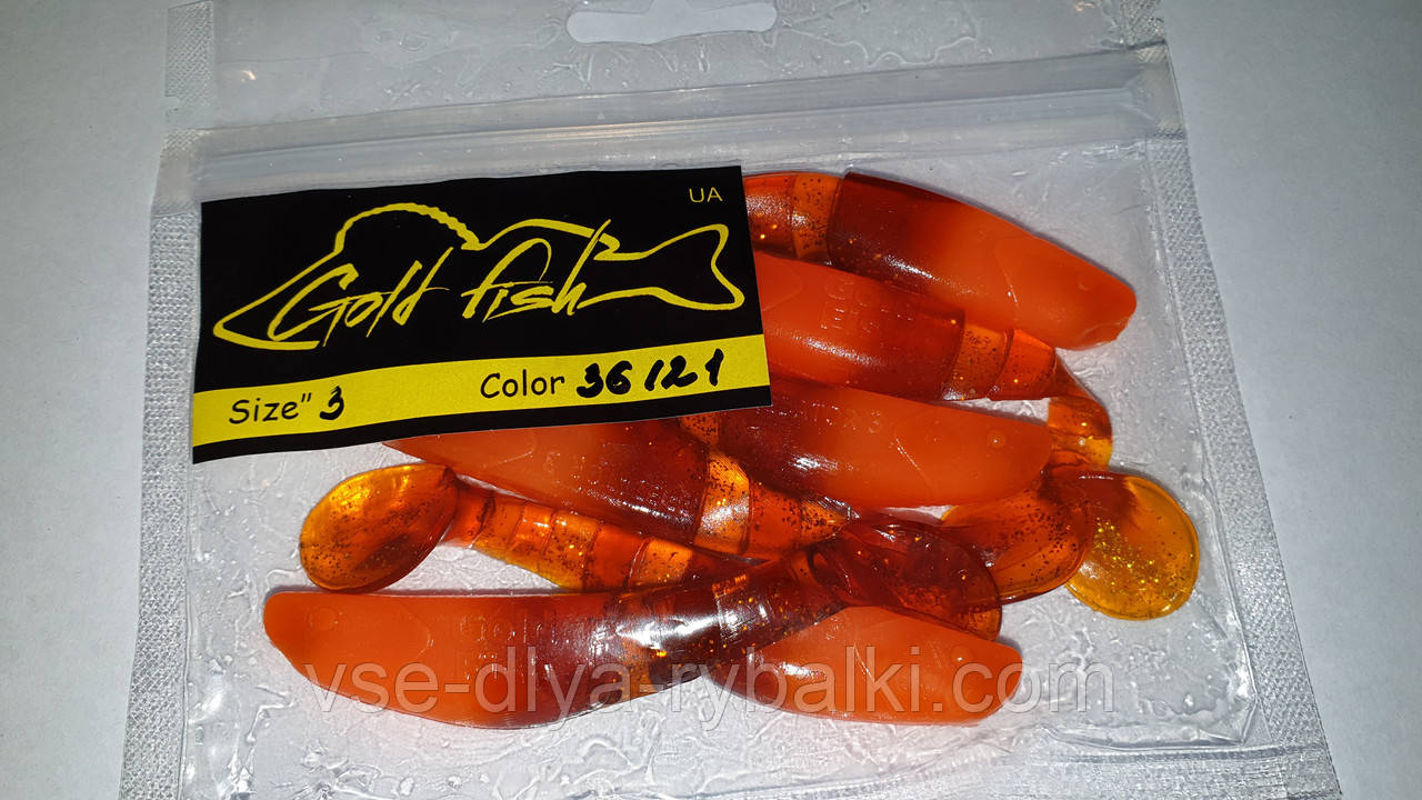 Силікон Predator 3" сьедобный "Gold fish" color 36/21, фото 1