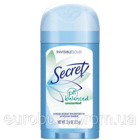Купить Дезодорант антиперспирант Secret Unscented без запаха стик ...