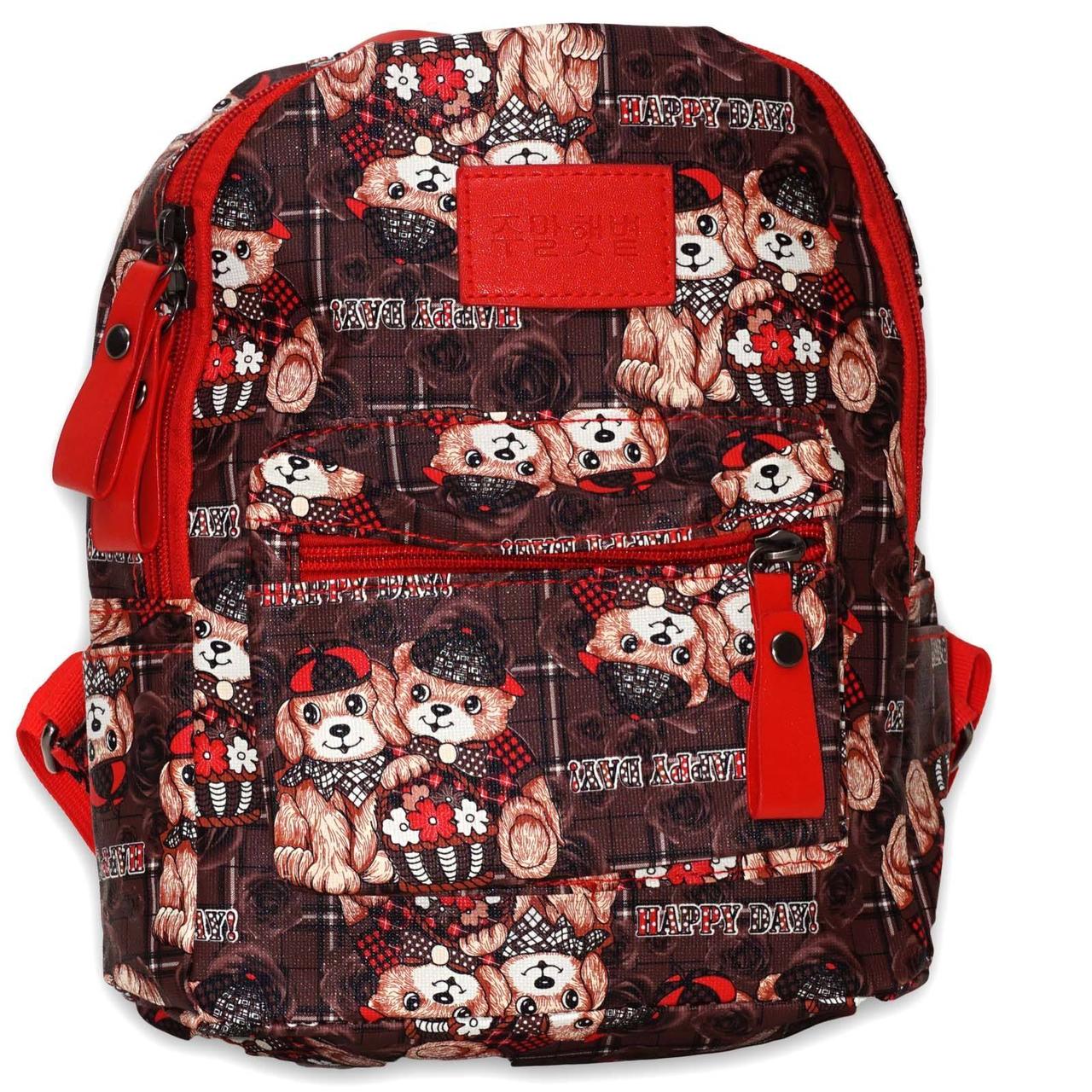 Рюкзак дитячий Цуценя червоний, фото 1
