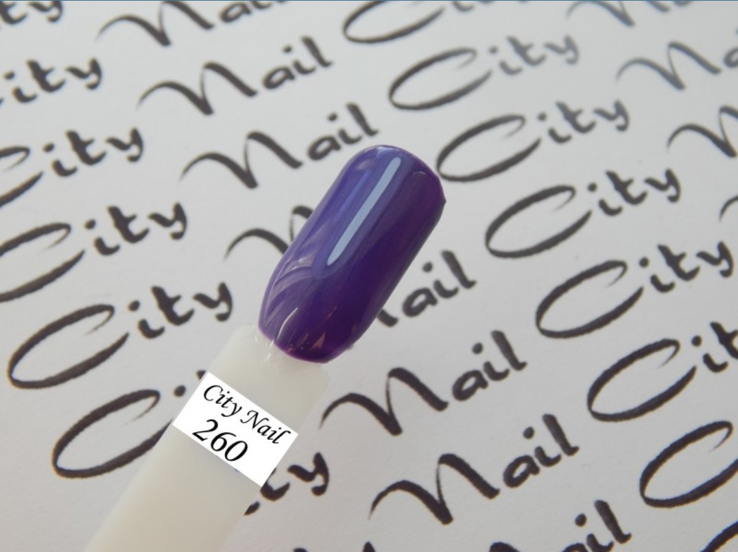 Фіолетовий гель лак City Nail № 260 - Фіолетовий колір гель-лаку, фото 1