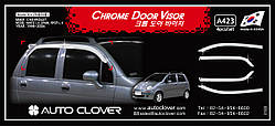 Вітровики, дефлектори вікон хромовані Chevrolet Matiz 1996-2004
