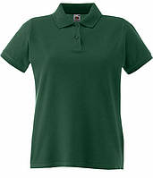 Женская футболка поло Премиум L, Темно-Зеленый