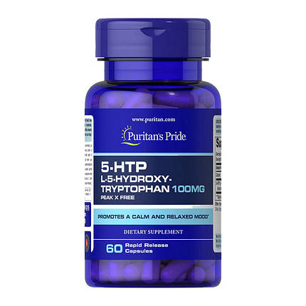 5-HTP 100 mg Puritan's Pride 60 Caps, фото 1