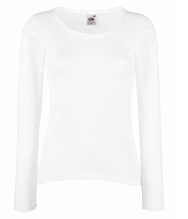 Жіноча футболка з довгим рукавом 2XL, Білий, фото 1