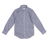 Нарядная детская рубашка для мальчика DB Kids Италия 18212 Синий ӏ Школьная форма для мальчиков