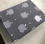 Постільний комплект двоспальний 180х220 Ранфорс бавовна (18952) Молодіжна постільна білизна двоколірна, фото 2