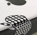 Постільний комплект двоспальний 180х220 Ранфорс бавовна (18952) Молодіжна постільна білизна двоколірна, фото 5