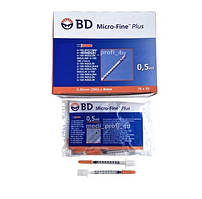 Інсуліновий шприц BD Micro-Fine Plus, 0.5 ml. з голкою 30G 0,3x8 мм