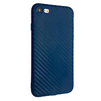 Чехол-накладка DK силикон Carbon с заглушками для Apple iPhone 7 / 8 (blue)
