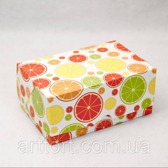 Коробка для десертів із принтом Цитрус 180*120*80, фото 1