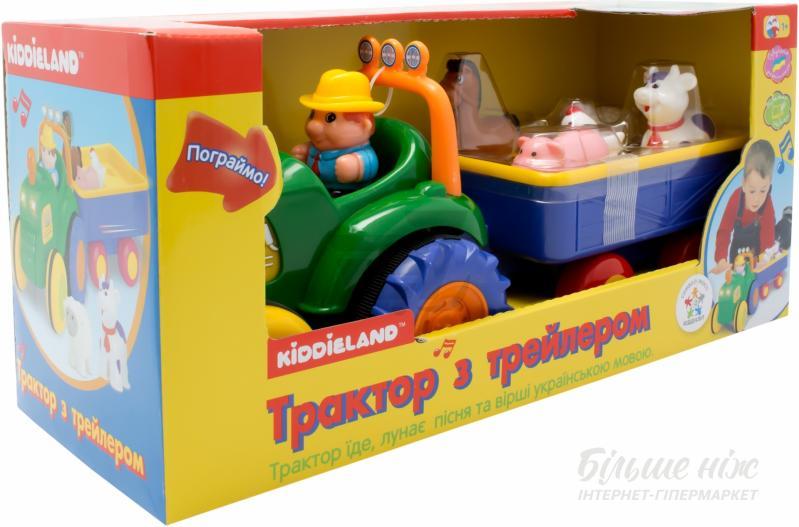 Детская игрушка Kiddieland «Трактор фермерский с прицепом». - фото 2 - id-p1027112466