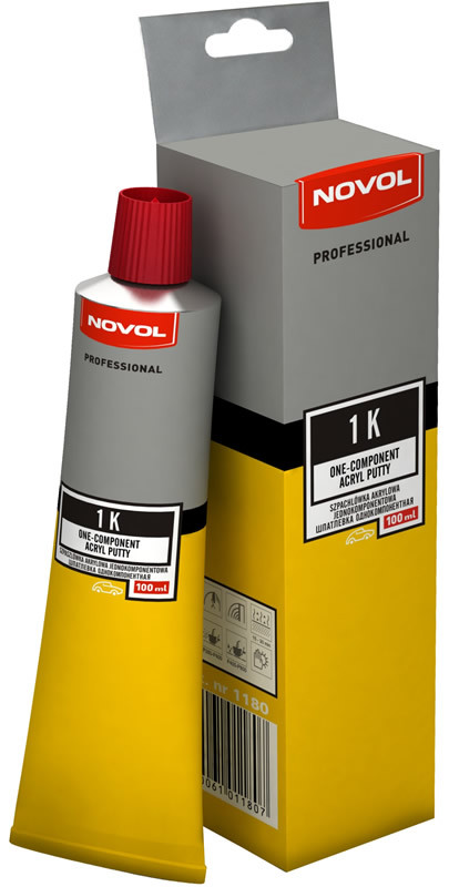Шпаклівка акрилова однокомпонентна Novol 1K, 100 мл Тюбик, фото 1
