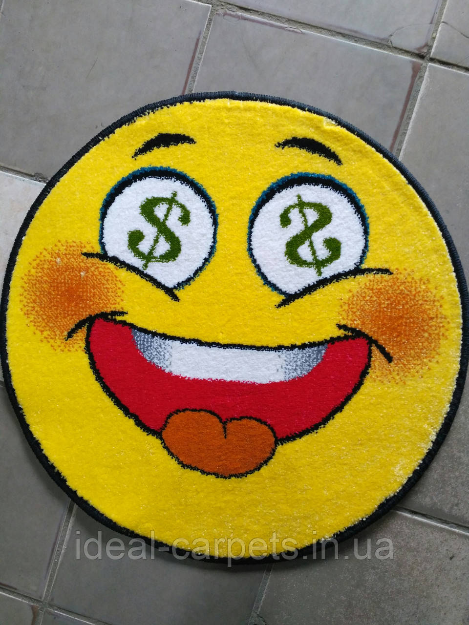 Килимок смайлик! Kolibri 67*67см круг Долар, фото 1