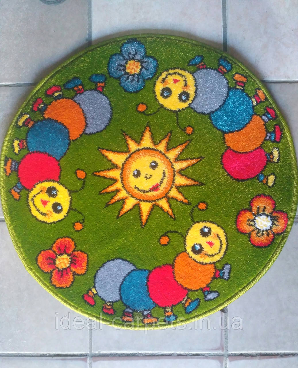 Килимок Kolibri! Круг 67*67см! Гусениця, фото 1