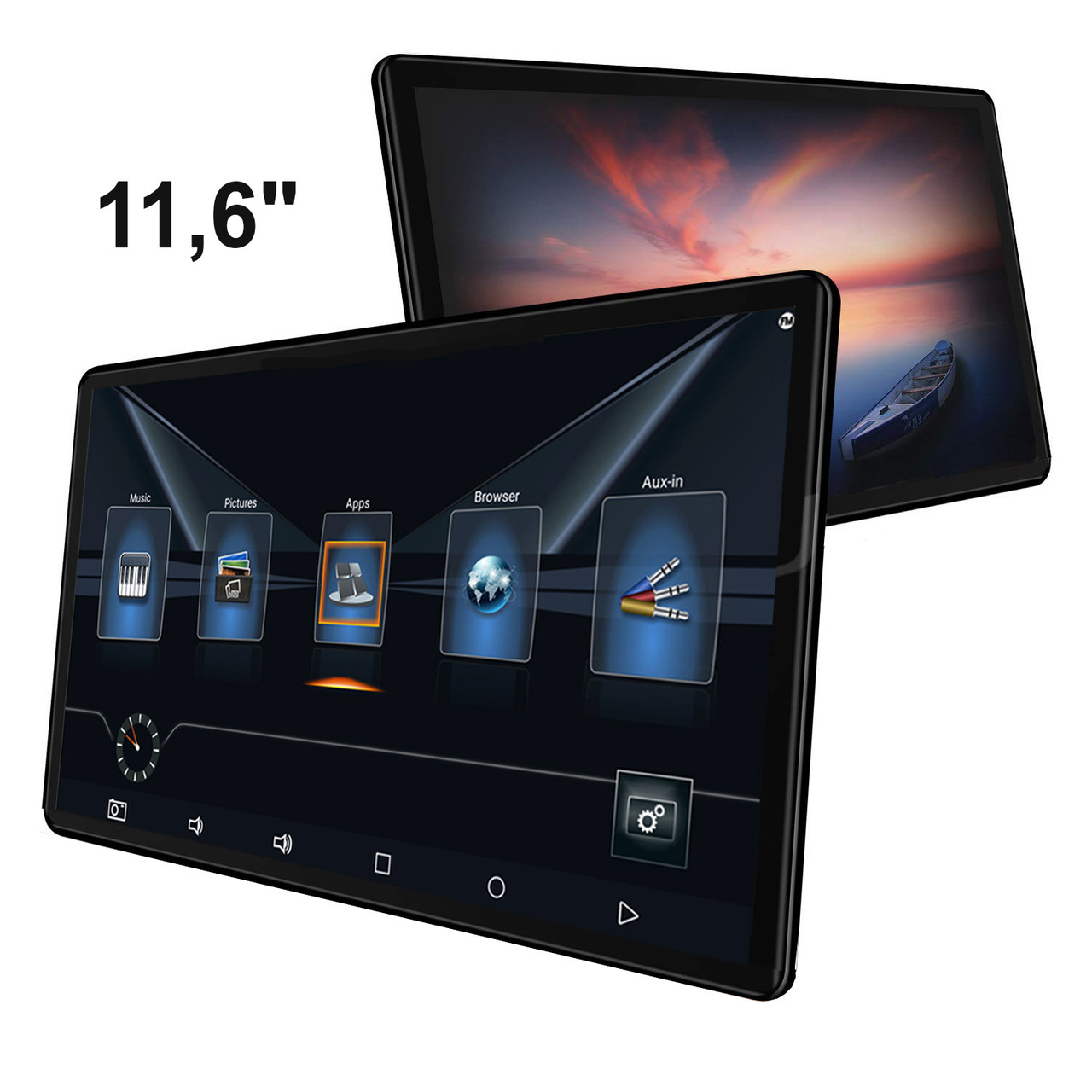 Автомобільний монітор у підголівник Terra A116, Android 8.1, екран 11,6", 8xCPU, 2/16Gb, фото 1