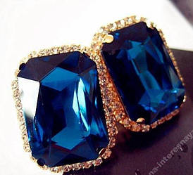 Сережки.Сині.