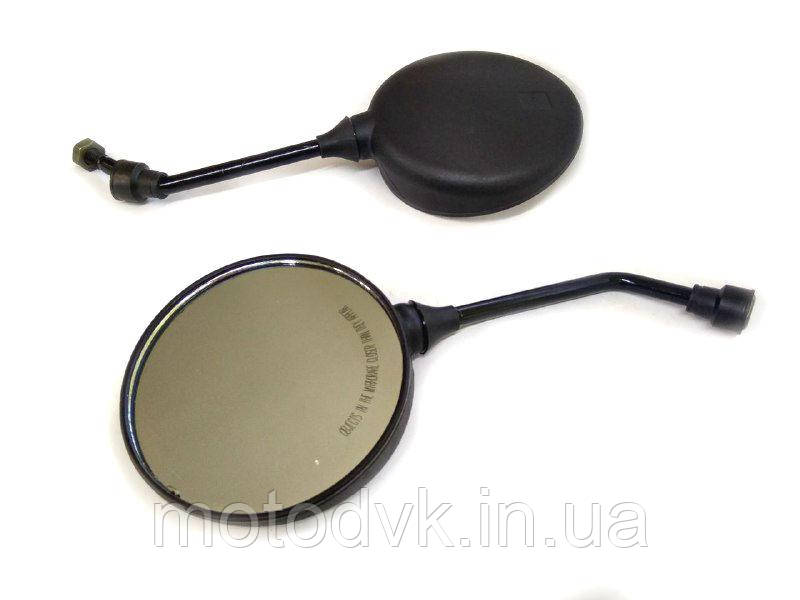 Мото дзеркала 10 мм на мотоцикл Ява круглі, чорні (к-т 2 штуки)